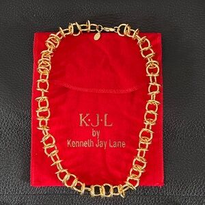KJL Kenneth Jay Lane Round Circle Link 18" Necklace